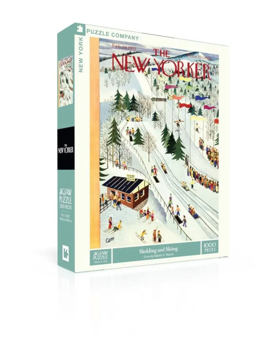 Пазл из 1000 деталей на тему «Катание на санках и лыжах» New York Puzzle Company — изображение 3 из 4, нет цвета