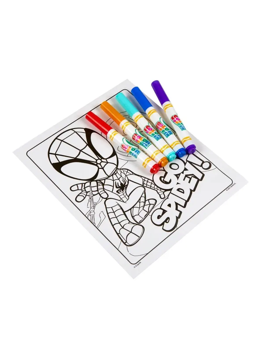 Набор для раскрашивания Color Wonder Spidey and His Amazing Friends, 2 комплекта Crayola — изображение 6 из 6, мульти