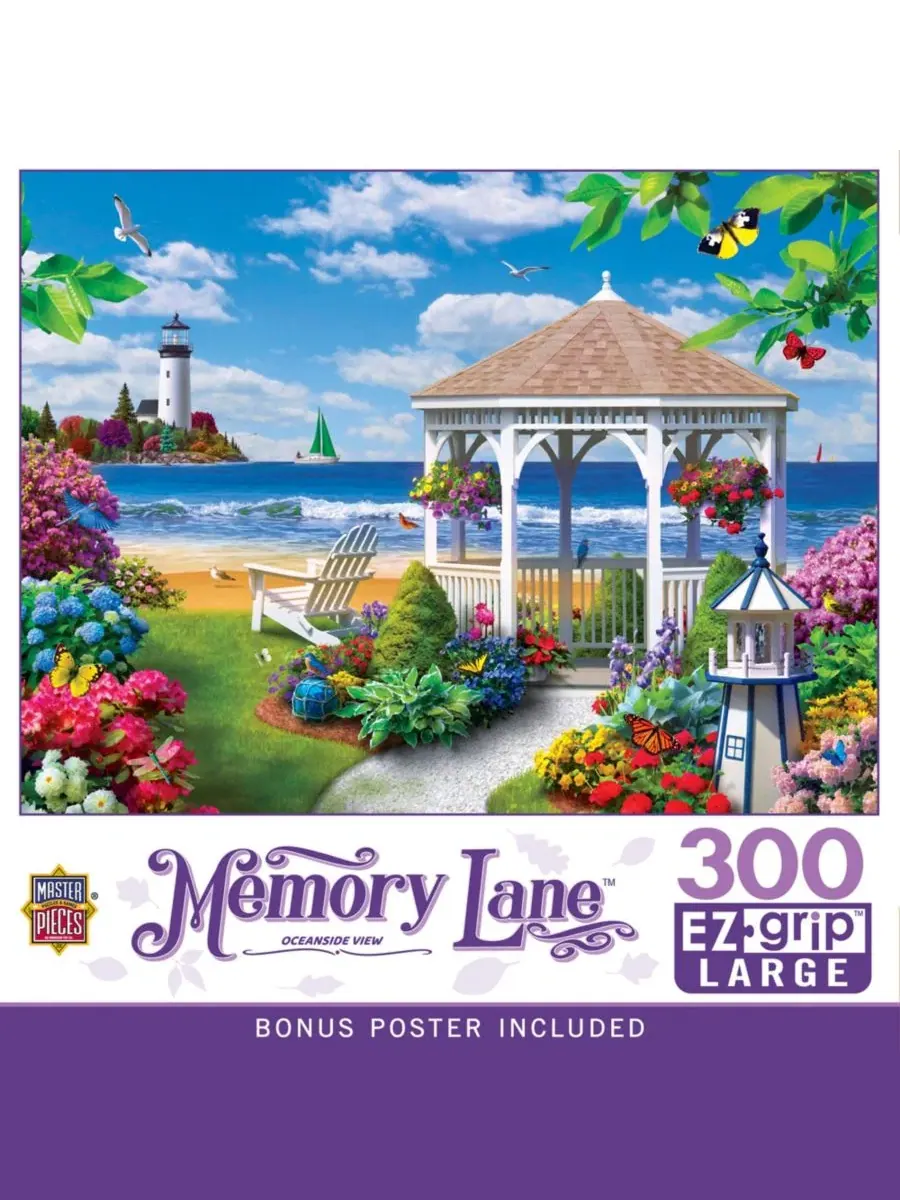Пазл MasterPieces Memory Lane - Oceanside View, 300 деталей, с удобным захватом Masterpieces Puzzles — изображение 1 из 3