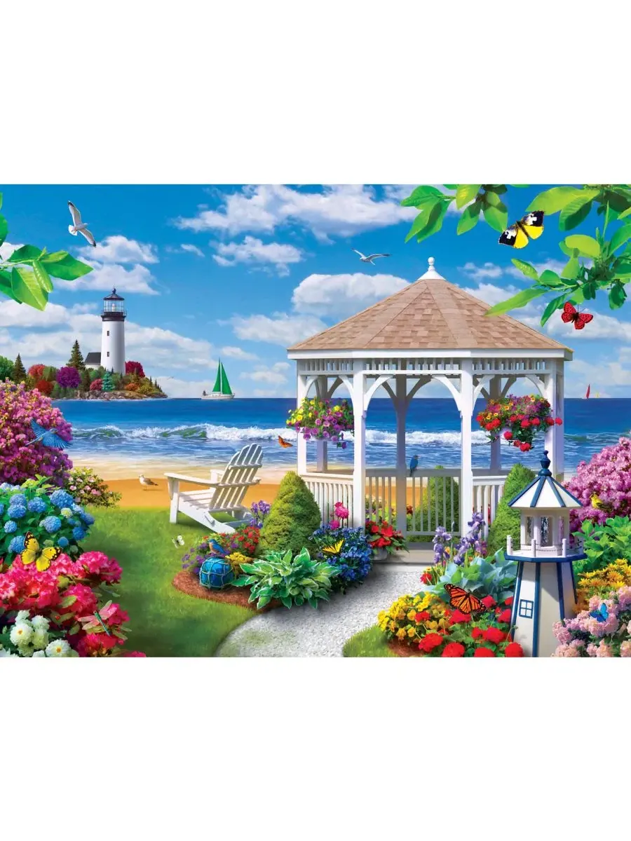 Пазл MasterPieces Memory Lane - Oceanside View, 300 деталей, с удобным захватом Masterpieces Puzzles — изображение 2 из 3