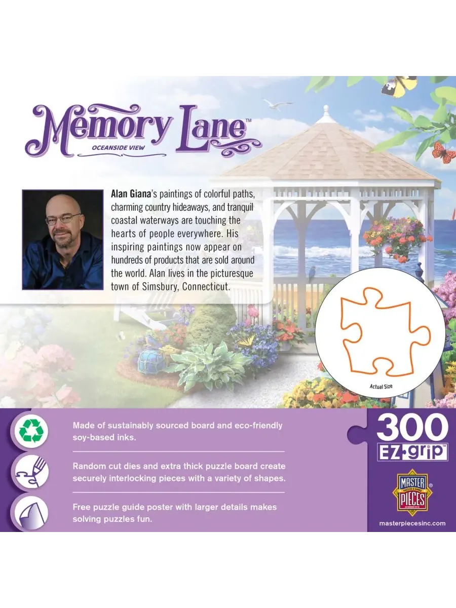 Пазл MasterPieces Memory Lane - Oceanside View, 300 деталей, с удобным захватом Masterpieces Puzzles — изображение 3 из 3