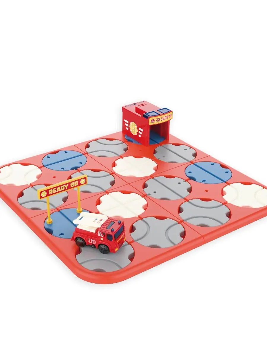 Игровой набор A-Maze Tracks DIY с пожарной машинкой, 34 детали Flipo — красный