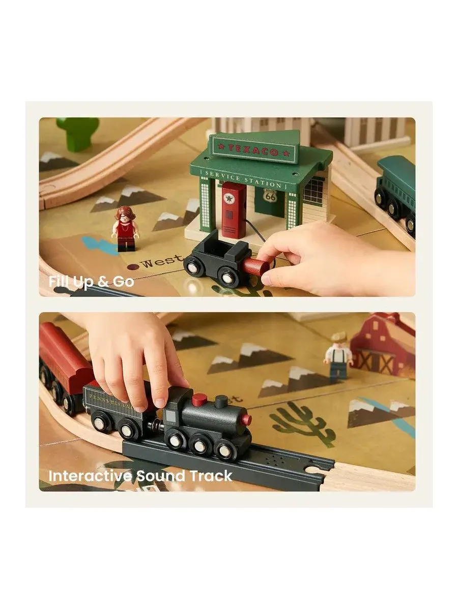 Детский игровой стол с поездом 1920 Railway Adventure Tiny Land, 1.2 м — изображение 5 из 11, нет цвета