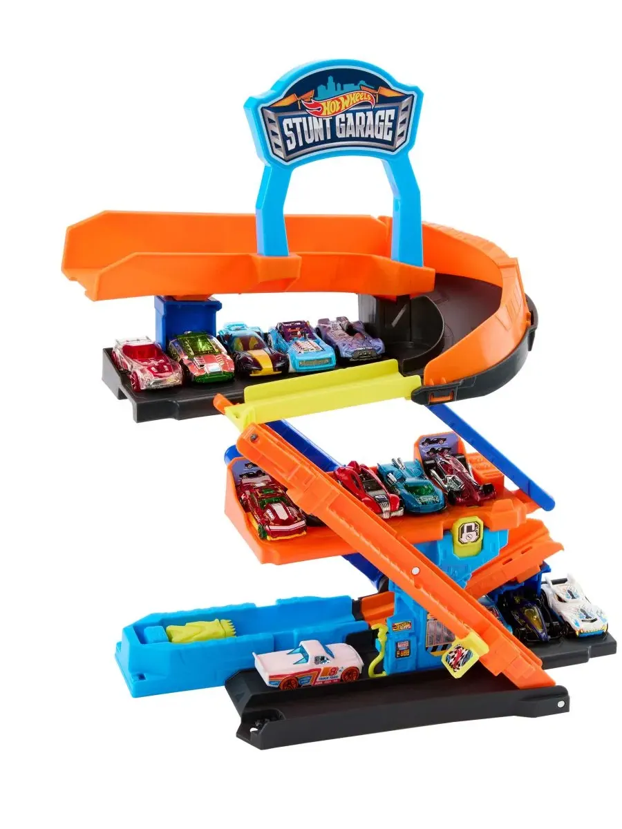 Игровой набор трансформируемый гараж-трек Hot Wheels City, с машинкой Hot Wheels — изображение 2 из 6