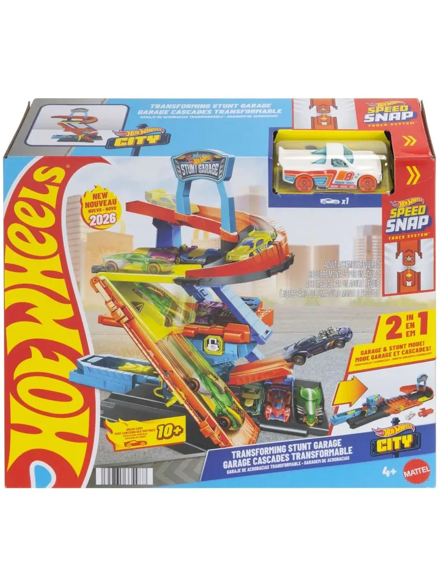 Игровой набор трансформируемый гараж-трек Hot Wheels City, с машинкой Hot Wheels — изображение 3 из 6