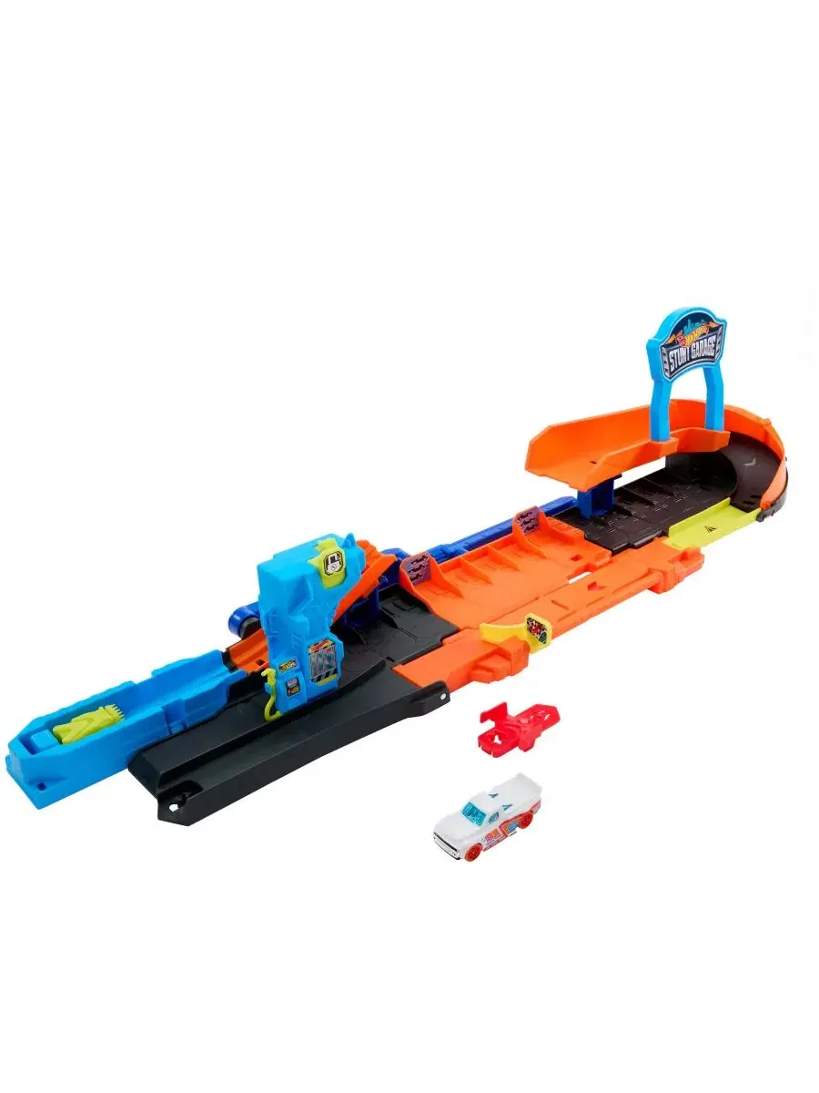 Игровой набор трансформируемый гараж-трек Hot Wheels City, с машинкой Hot Wheels — изображение 4 из 6
