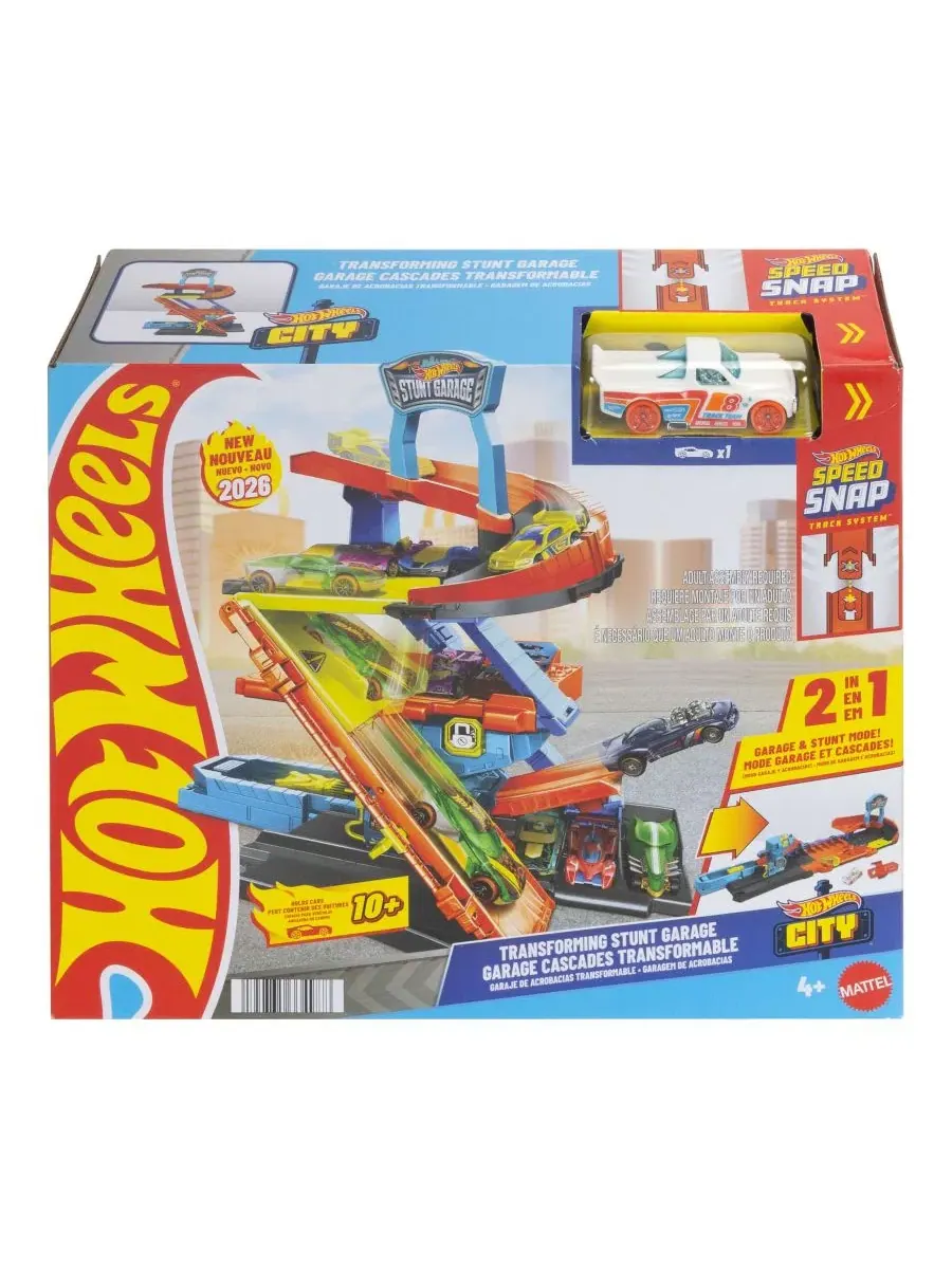 Игровой набор трансформируемый гараж-трек Hot Wheels City, с машинкой Hot Wheels — изображение 6 из 6
