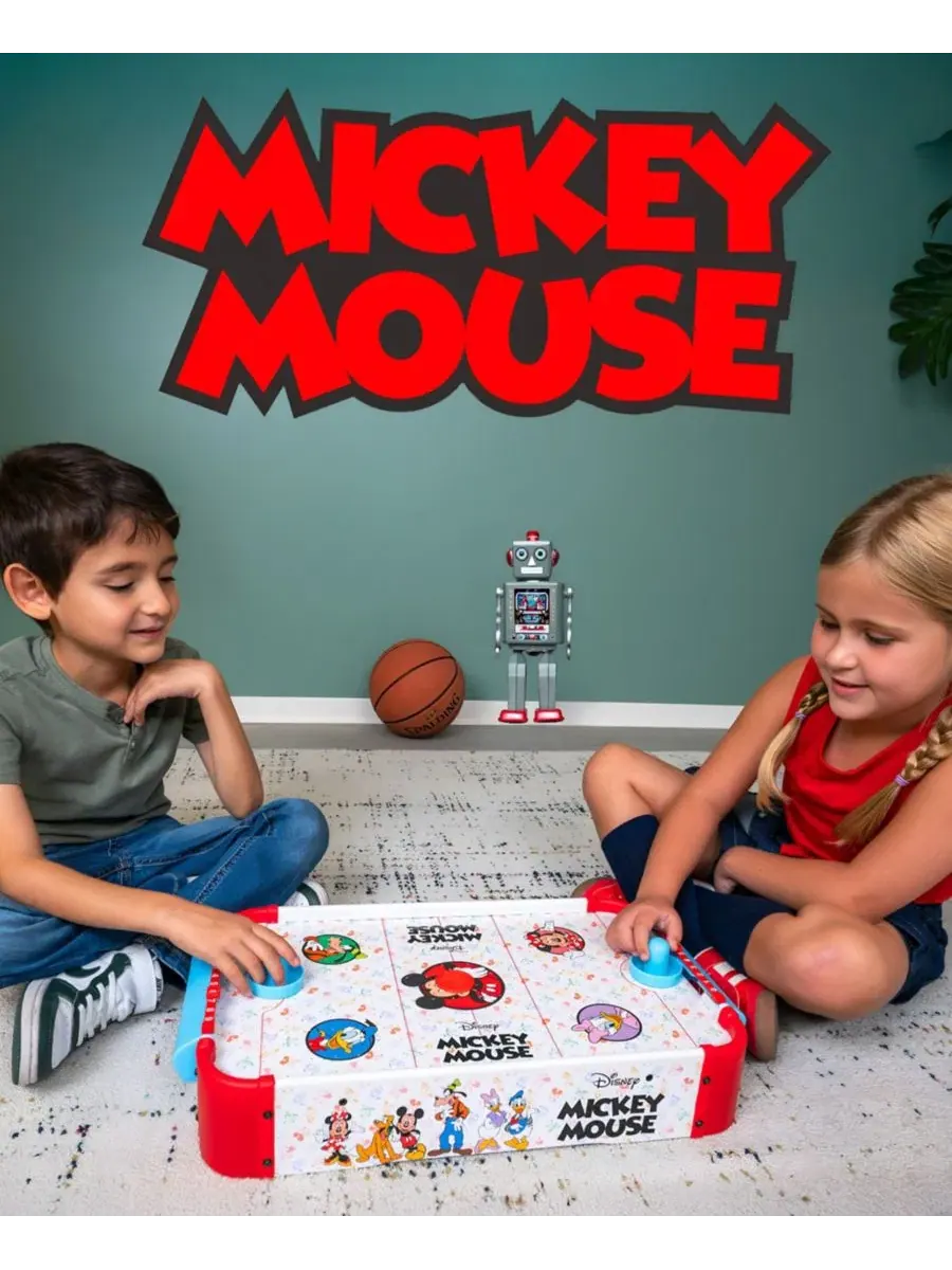 Настольный аэрохоккей с Микки Маусом, электронный World Tech Toys — изображение 2 из 8, нет цвета