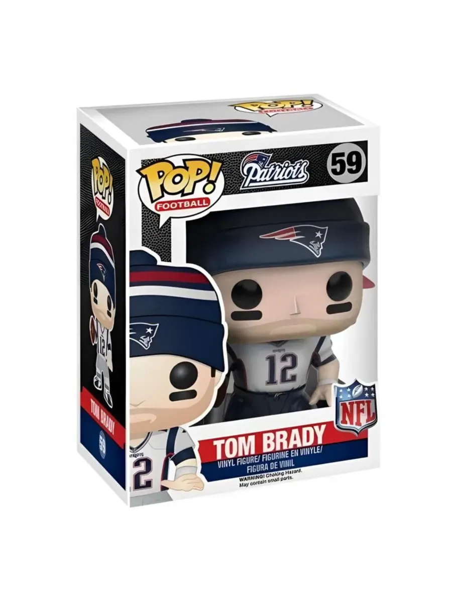 Фигурка Тома Брэди из команды New England Patriots (НФЛ) 2016 года, оценка AFA 9.0 Funko — изображение 2 из 4