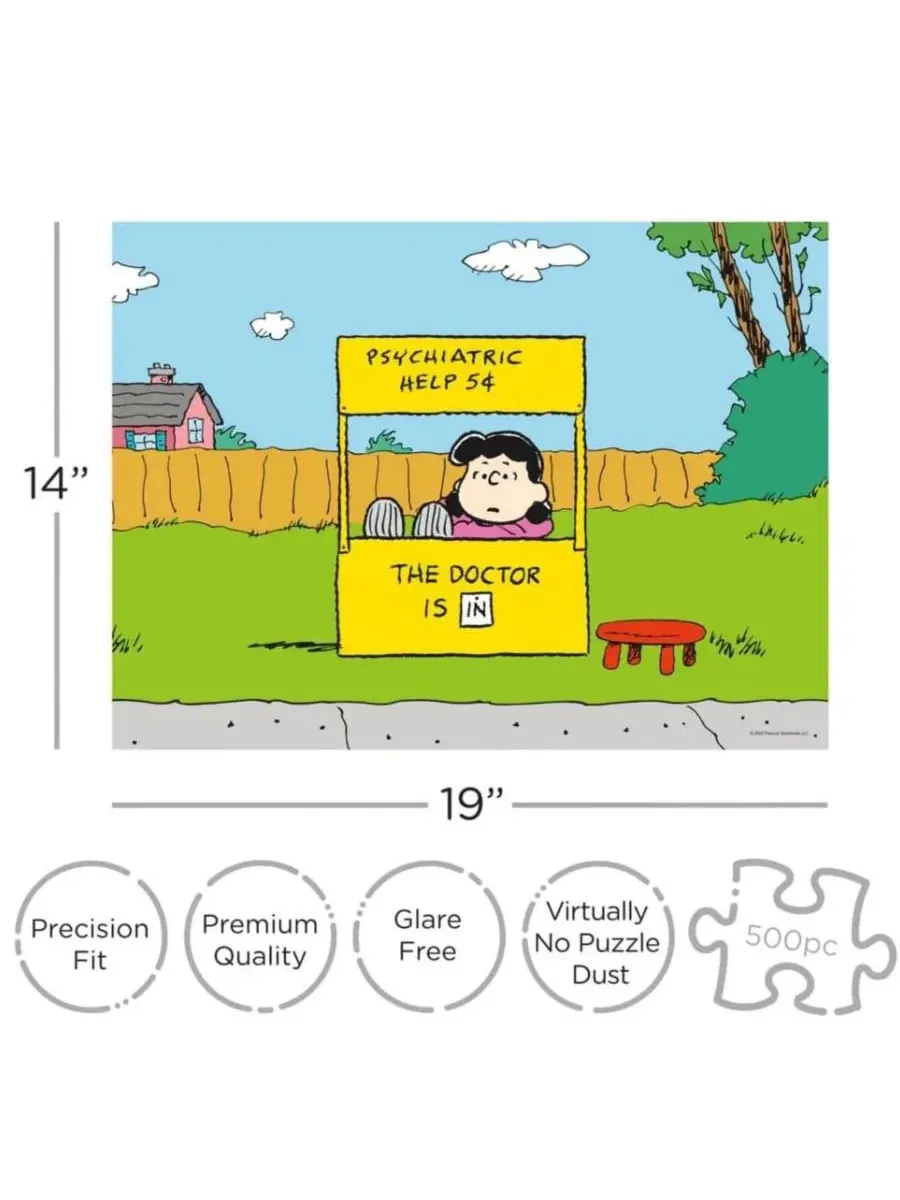 Пазл Peanuts Lucy Doctor Is In 500 Piece Jigsaw Puzzle NMR Distribution — изображение 3 из 3, нет цвета