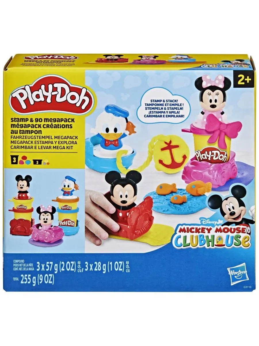 Набор для лепки с игрушками Disney Junior Mickey and Mouse Stamp and Go Megapack Play-Doh — изображение 5 из 11
