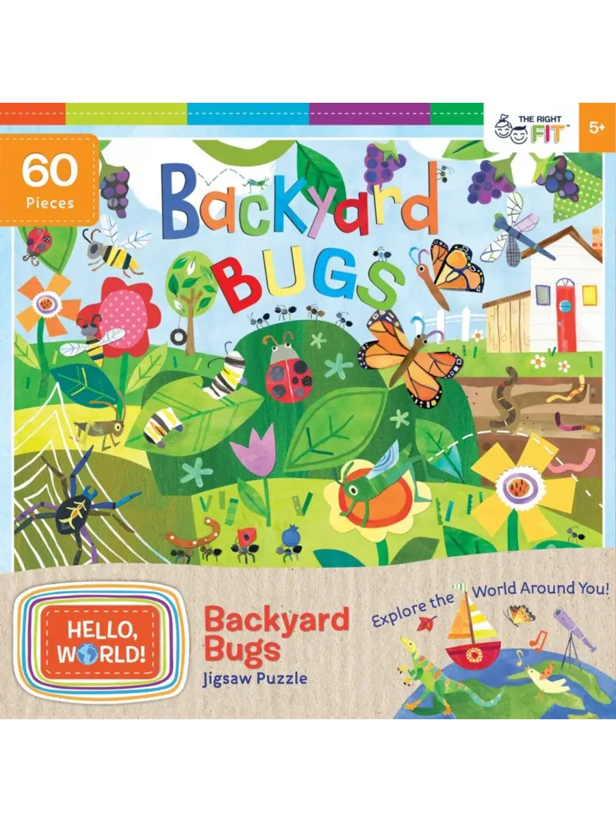 Пазл из 60 деталей с принтом Backyard Bugs MasterPieces Puzzles — изображение 1 из 3, мульти