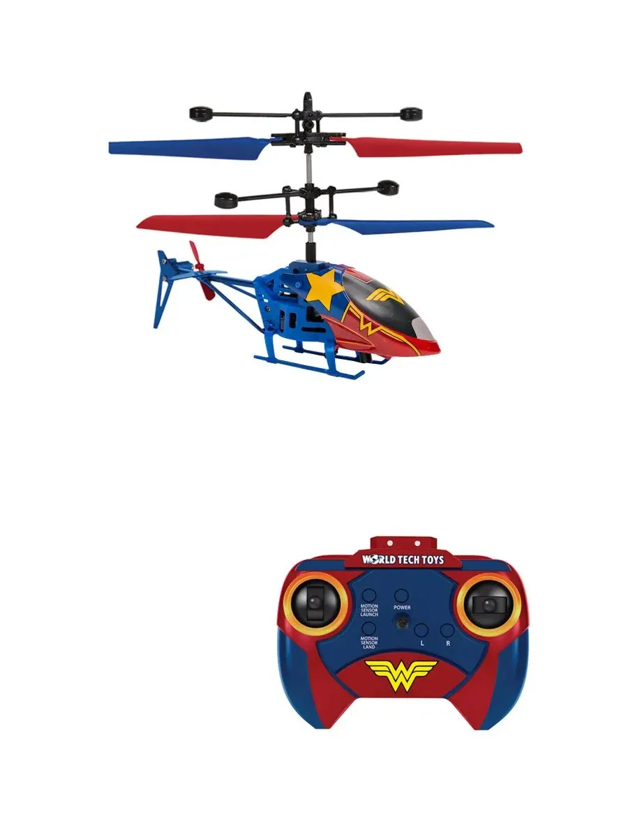 Вертолет DC Wonder Woman с 2 каналами ИК-подсветки World Tech Toys