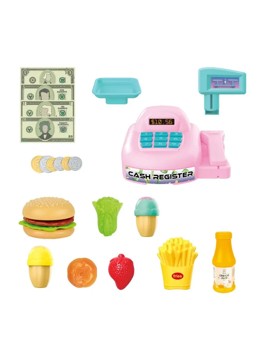 Детский игровой набор продуктового магазина My Market Stand, 33 предмета World Tech Toys — изображение 4 из 6, нет цвета