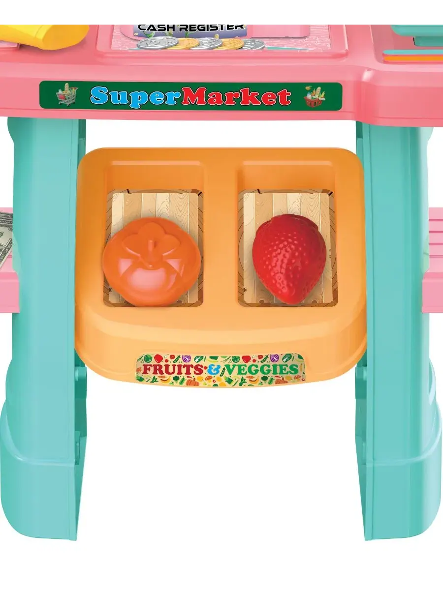 Детский игровой набор продуктового магазина My Market Stand, 33 предмета World Tech Toys — изображение 6 из 6, нет цвета