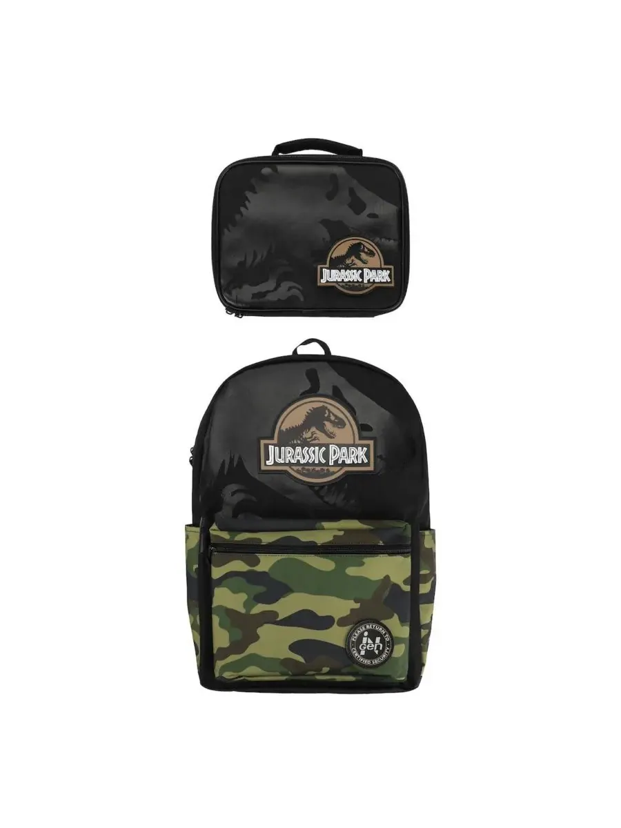 Набор INGEN Camo: рюкзак и сумка для обеда (43 см) Jurassic Park, Jurassic Park Ingen — без цвета
