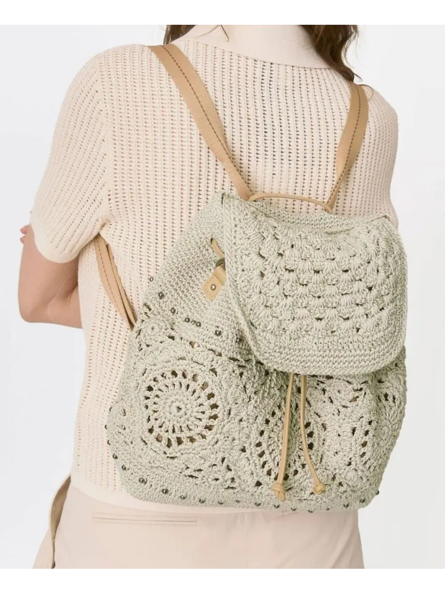 Большой женский вязаный рюкзак Sayulita The Sak, Natural Medallion — изображение 4 из 7