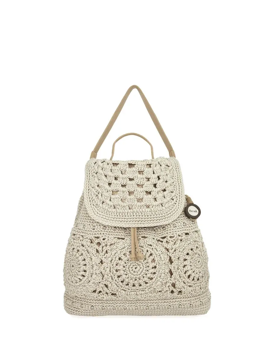Большой женский вязаный рюкзак Sayulita The Sak, Natural Medallion — изображение 7 из 7