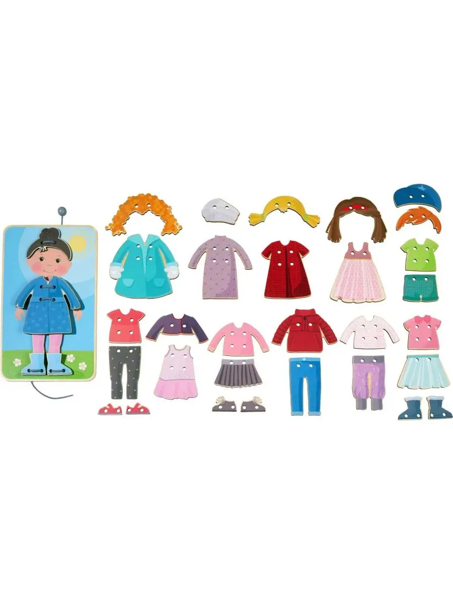 Развивающая игрушка-шнуровка Dress Me Threading Activity Haba, Mutli
