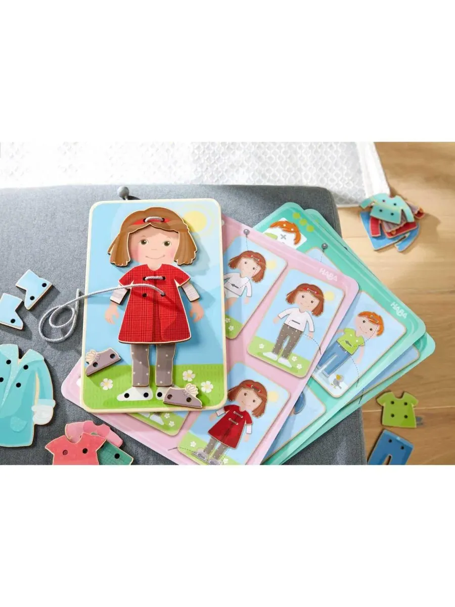 Развивающая игрушка-шнуровка Dress Me Threading Activity Haba, Mutli — изображение 5 из 8