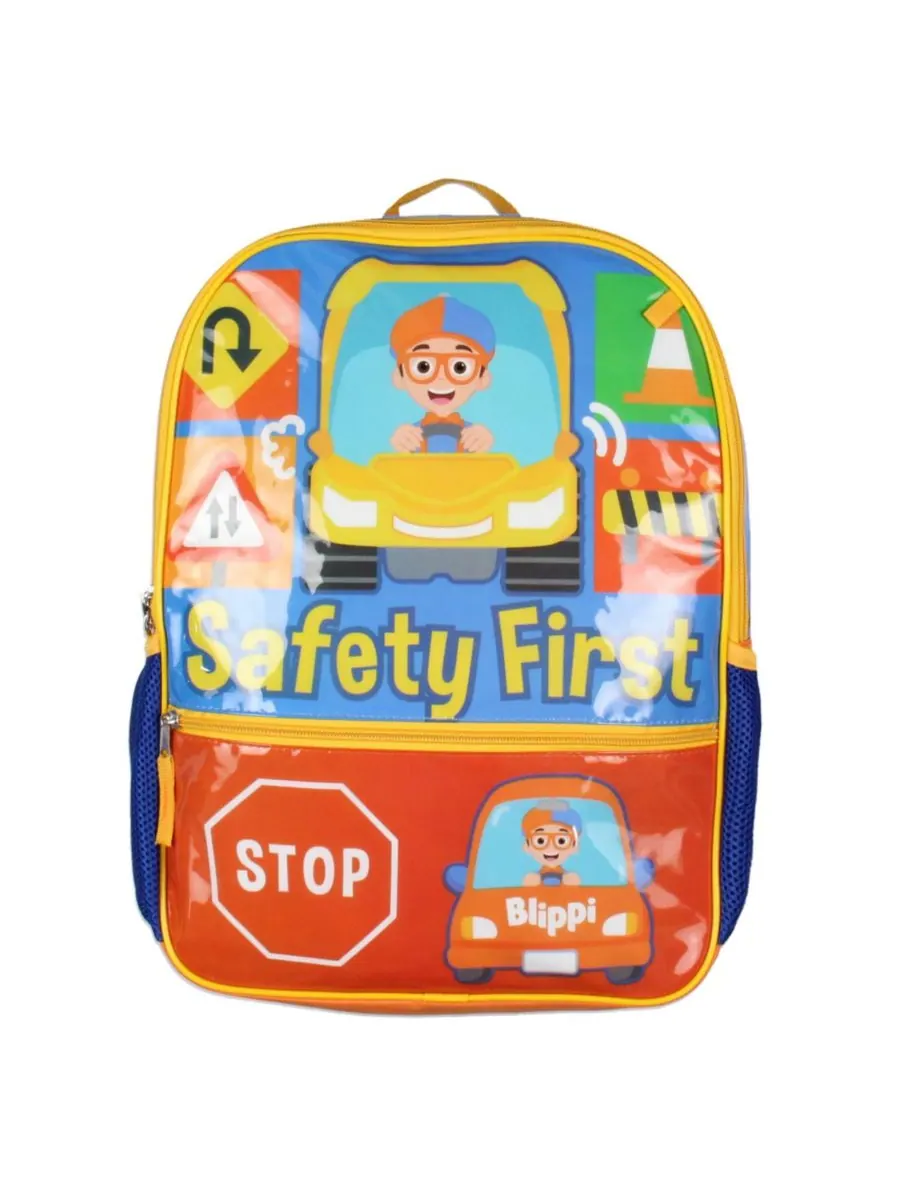 Набор из 5 предметов: рюкзак Safety First для детей, для школы и путешествий, с ланч-боксом Blippi — изображение 3 из 3