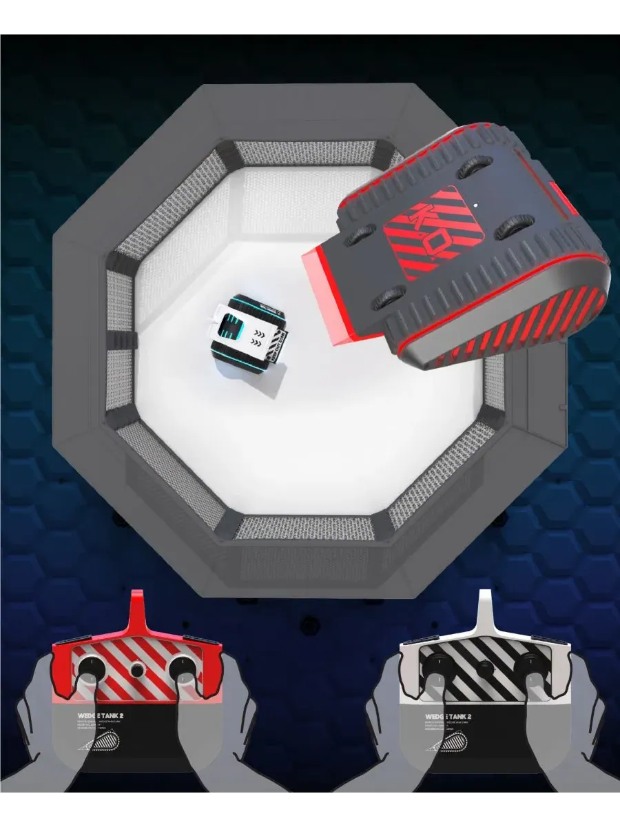Игрушечные танки Battle Tracks Knockout с дистанционным управлением и поворотной рампой, в стиле — изображение 2 из 8