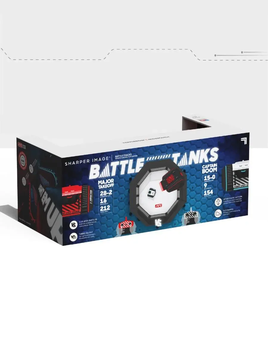 Игрушечные танки Battle Tracks Knockout с дистанционным управлением и поворотной рампой, в стиле — изображение 8 из 8