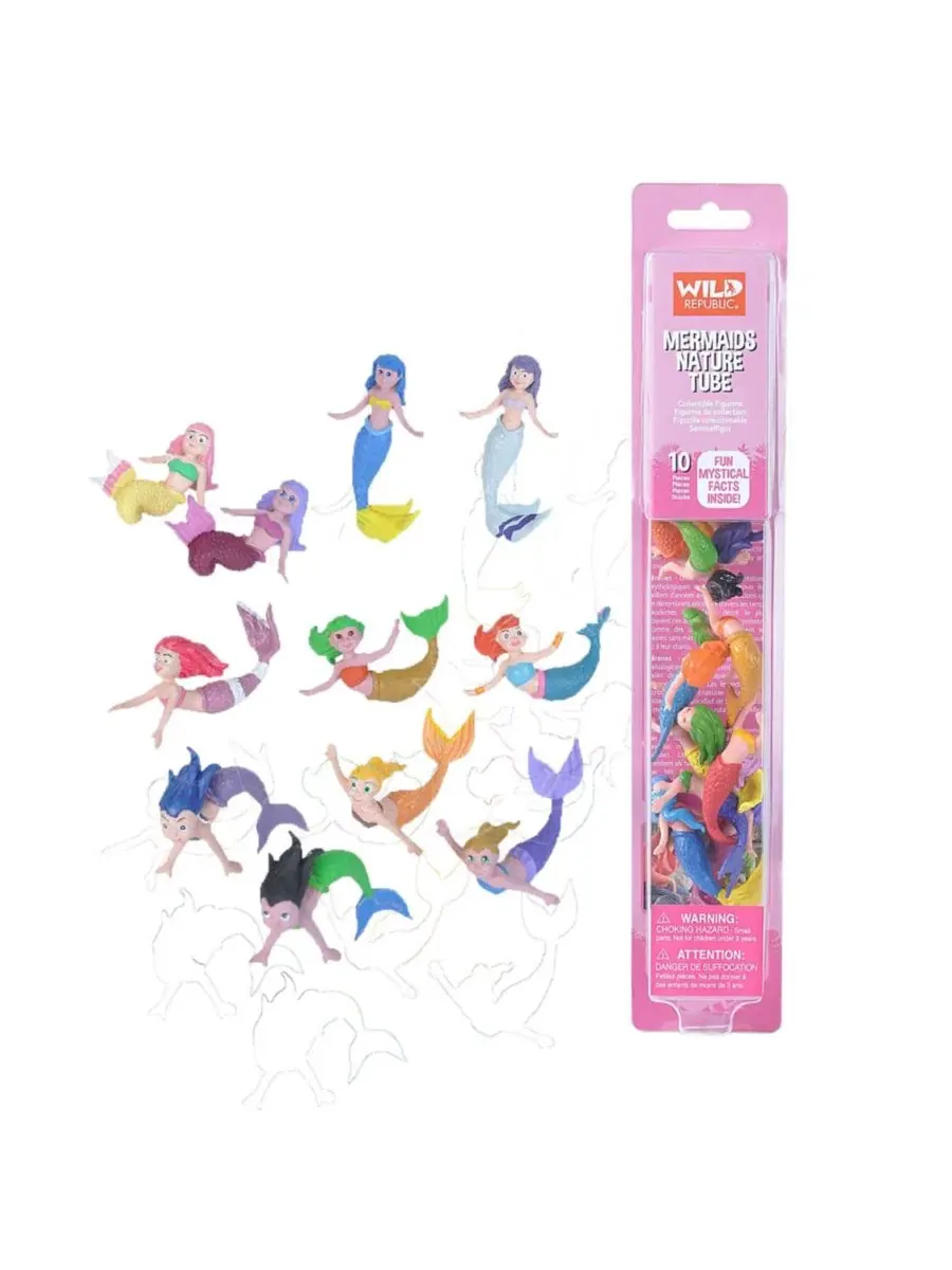 Набор фигурок русалок, 10 предметов, Mermaid Nature Tube Wild Republic, Open Miscellaneous — изображение 1 из 2