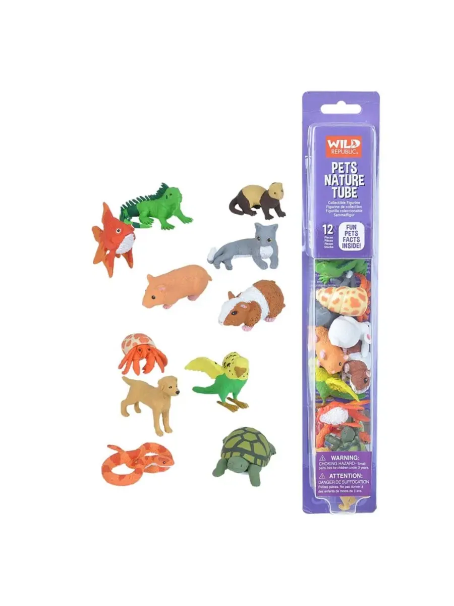 Набор фигурок с домашними питомцами, 12 предметов, Nature Tube Pets Wild Republic, Open — изображение 1 из 2