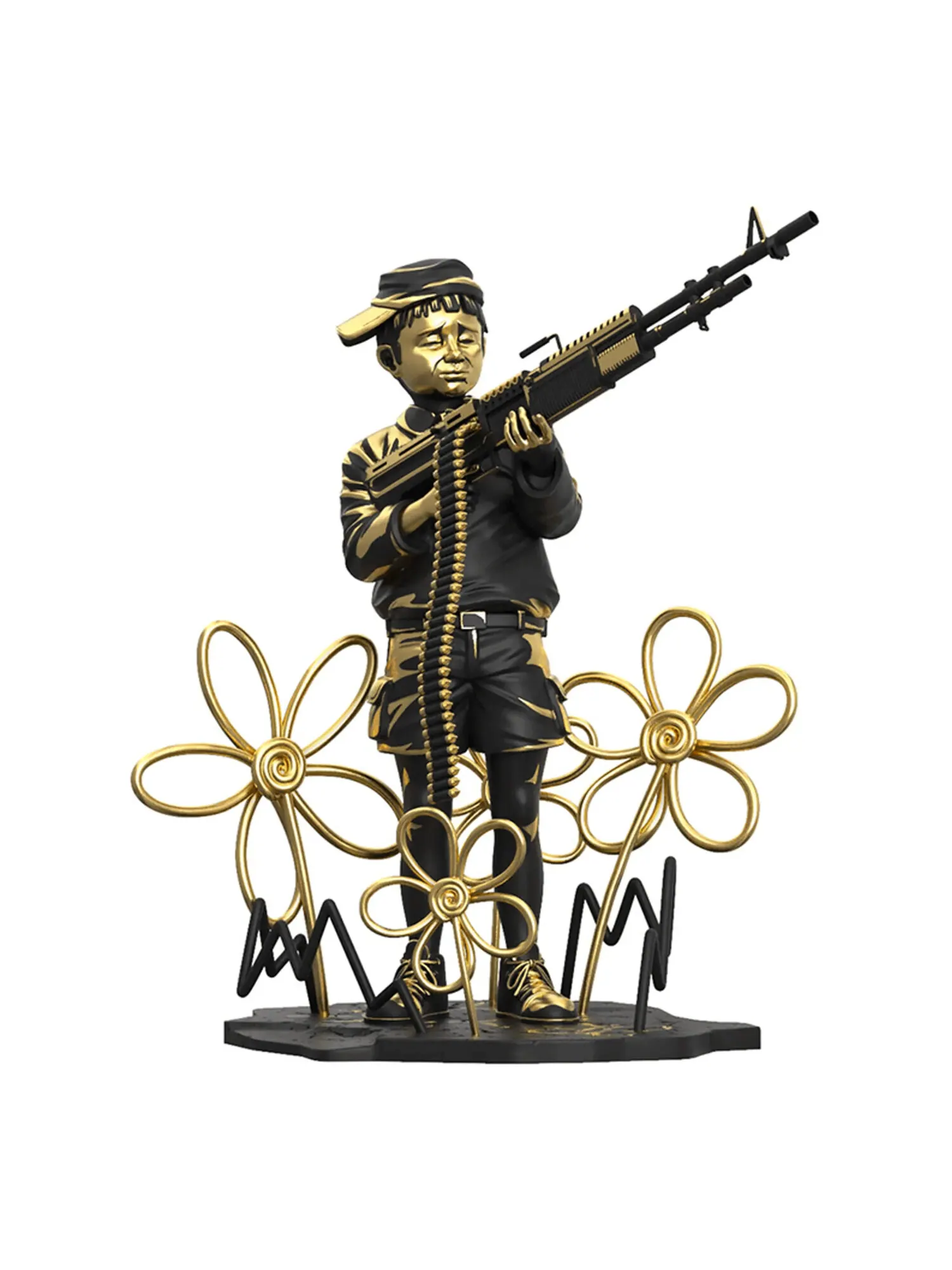Фигурка Banksy x Brandalised x Mighty Jaxx Crayon Shooter (LA Gold Edition)