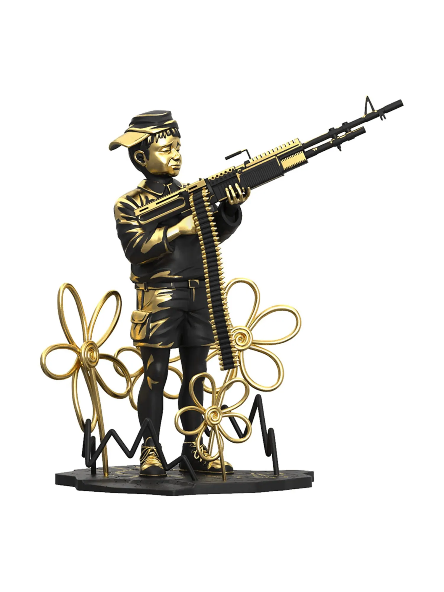 Фигурка Banksy x Brandalised x Mighty Jaxx Crayon Shooter (LA Gold Edition) — изображение 2 из 5, золотой/черный