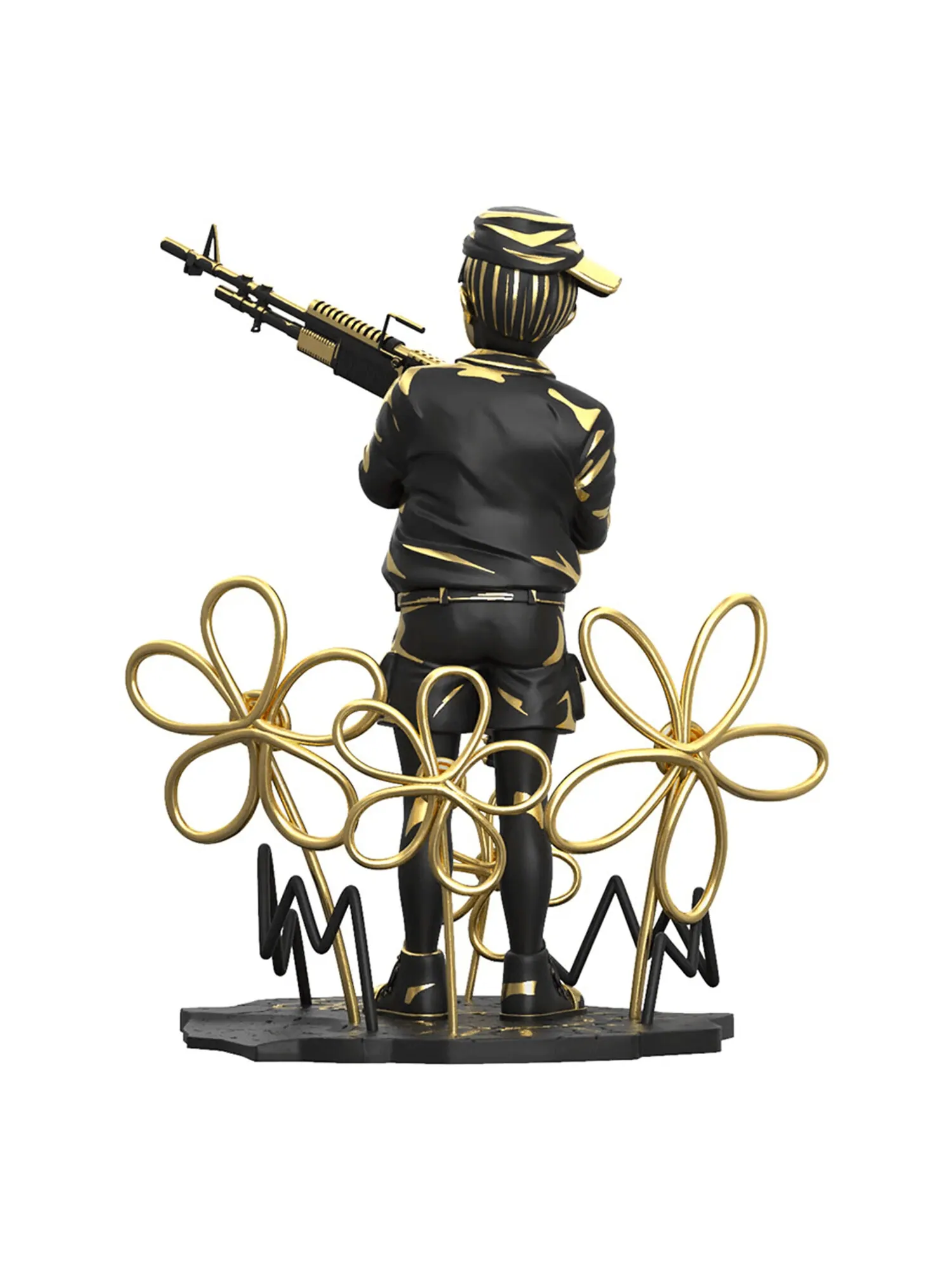 Фигурка Banksy x Brandalised x Mighty Jaxx Crayon Shooter (LA Gold Edition) — изображение 4 из 5, золотой/черный