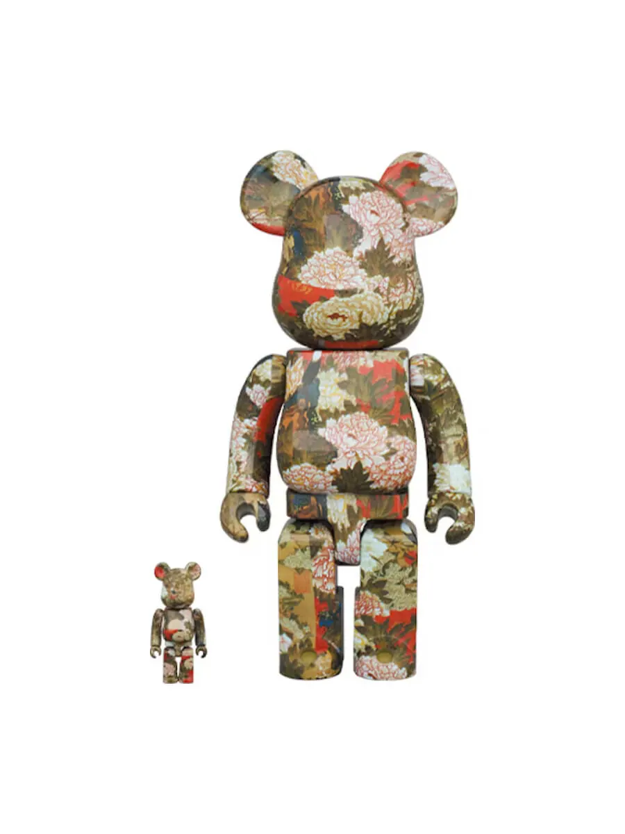 Набор фигурок Bearbrick Ito Jakuchu "Peony Poultry Drawing" 100% & 400%, 2 предмета