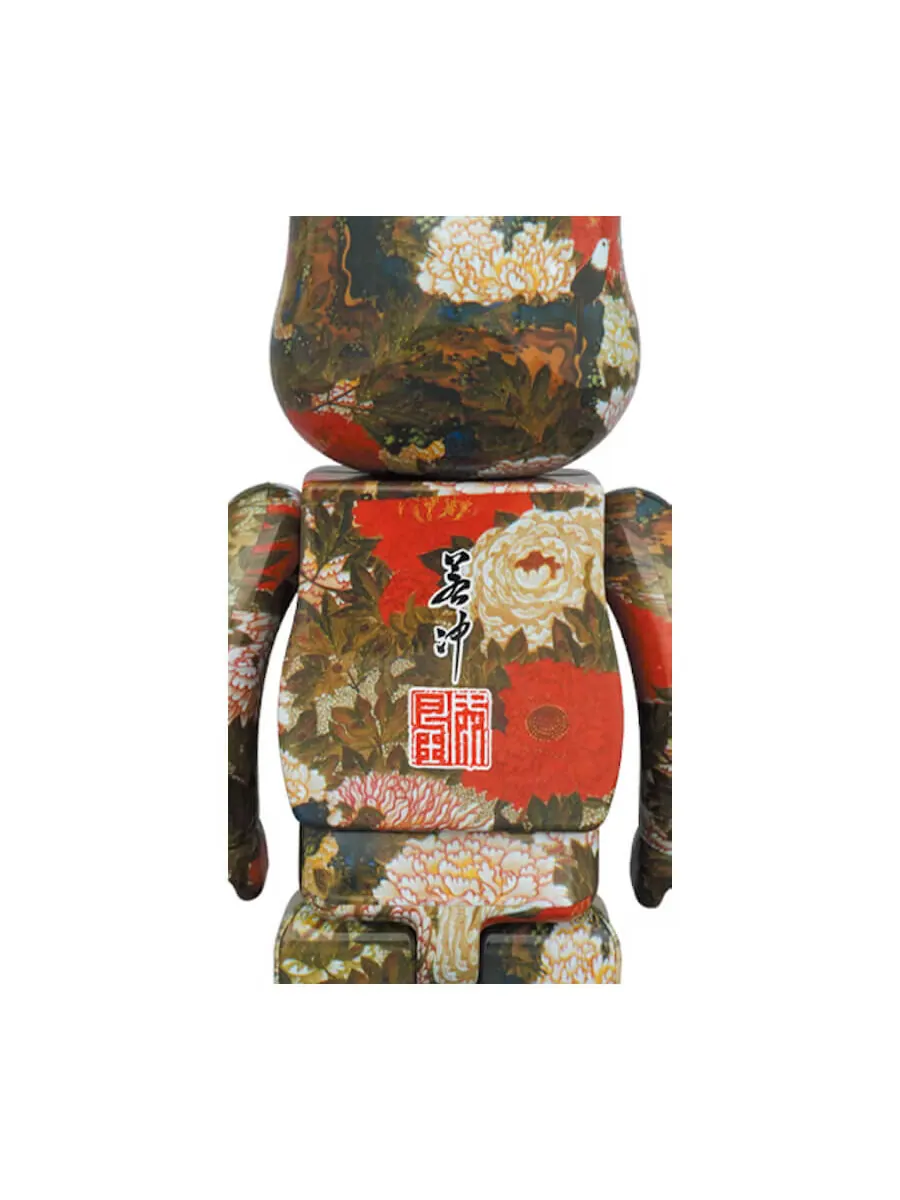 Набор фигурок Bearbrick Ito Jakuchu "Peony Poultry Drawing" 100% & 400%, 2 предмета — изображение 2 из 2, мультиколор