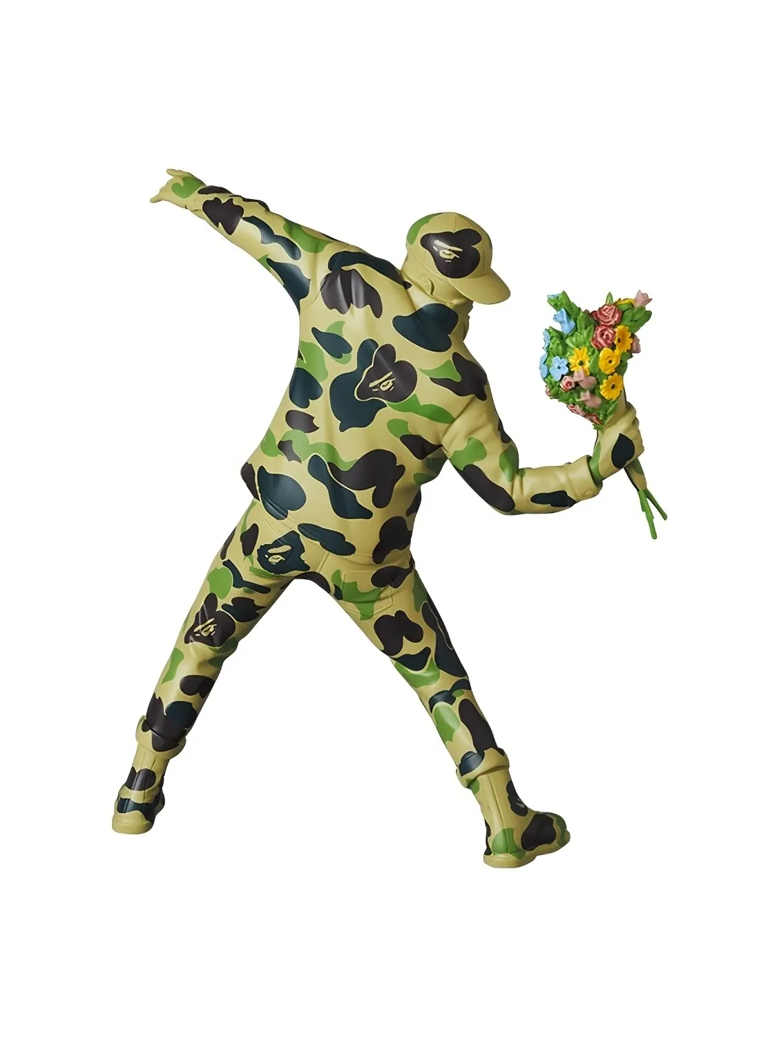 Фигурка Medicom Toy Banksy Brandalism X BAPE Flower Bomber — изображение 2 из 4, зеленый