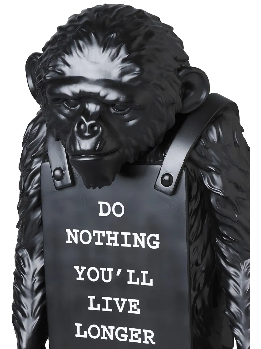 Фигурка Medicom Toy Banksy Brandalism Monkey Sign — изображение 3 из 3, черный