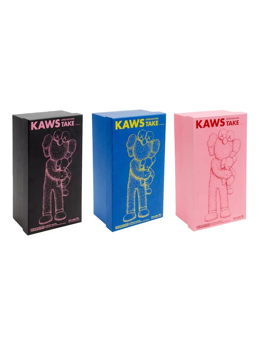Набор виниловых фигурок Kaws Take — изображение 2 из 2, черный/синий/розовый