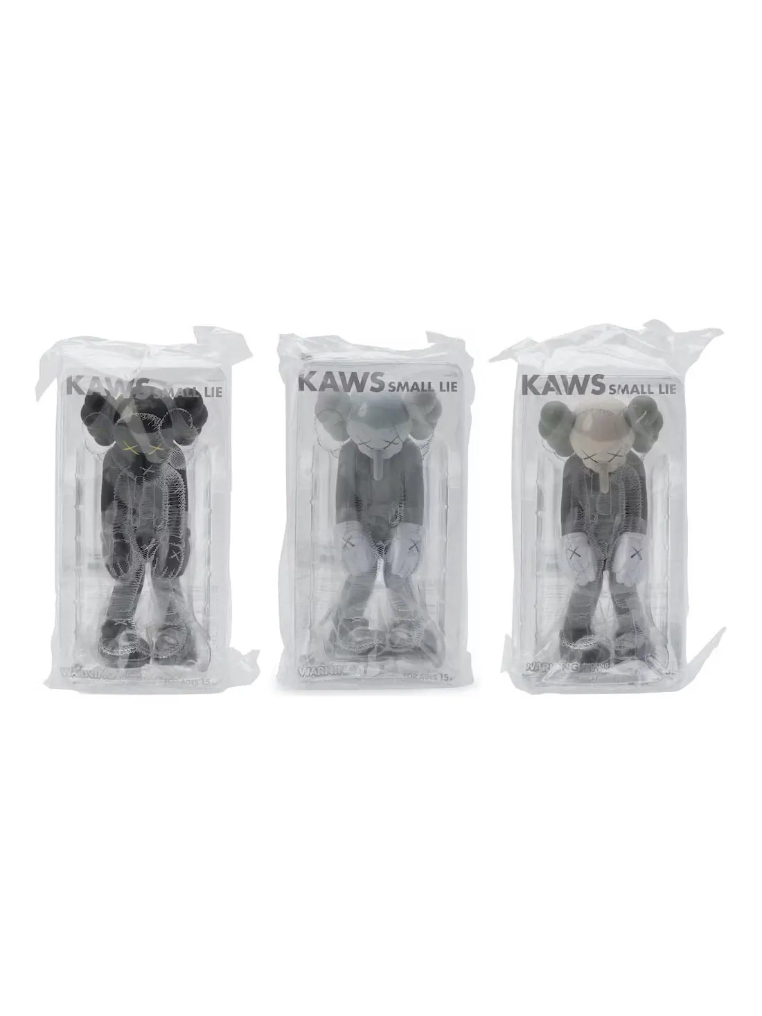 Набор виниловых фигурок Kaws Small Lie Companion — изображение 2 из 2, черный/серый/коричневый