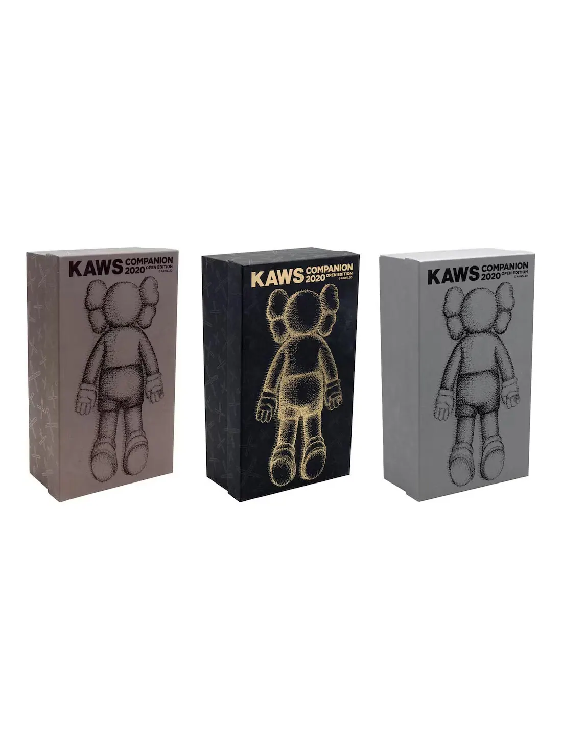 Набор виниловых фигурок Kaws Companion 2020 — изображение 2 из 2, коричневый/черный/серый