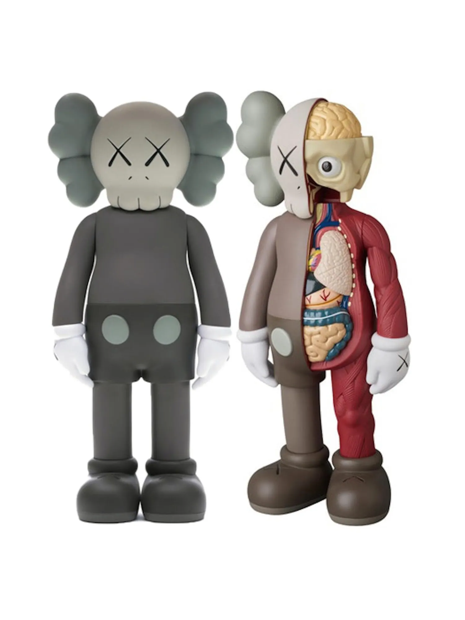 Набор виниловых фигурок Kaws Companion Flayed & Companion Open Edition — изображение 1 из 1, коричневый