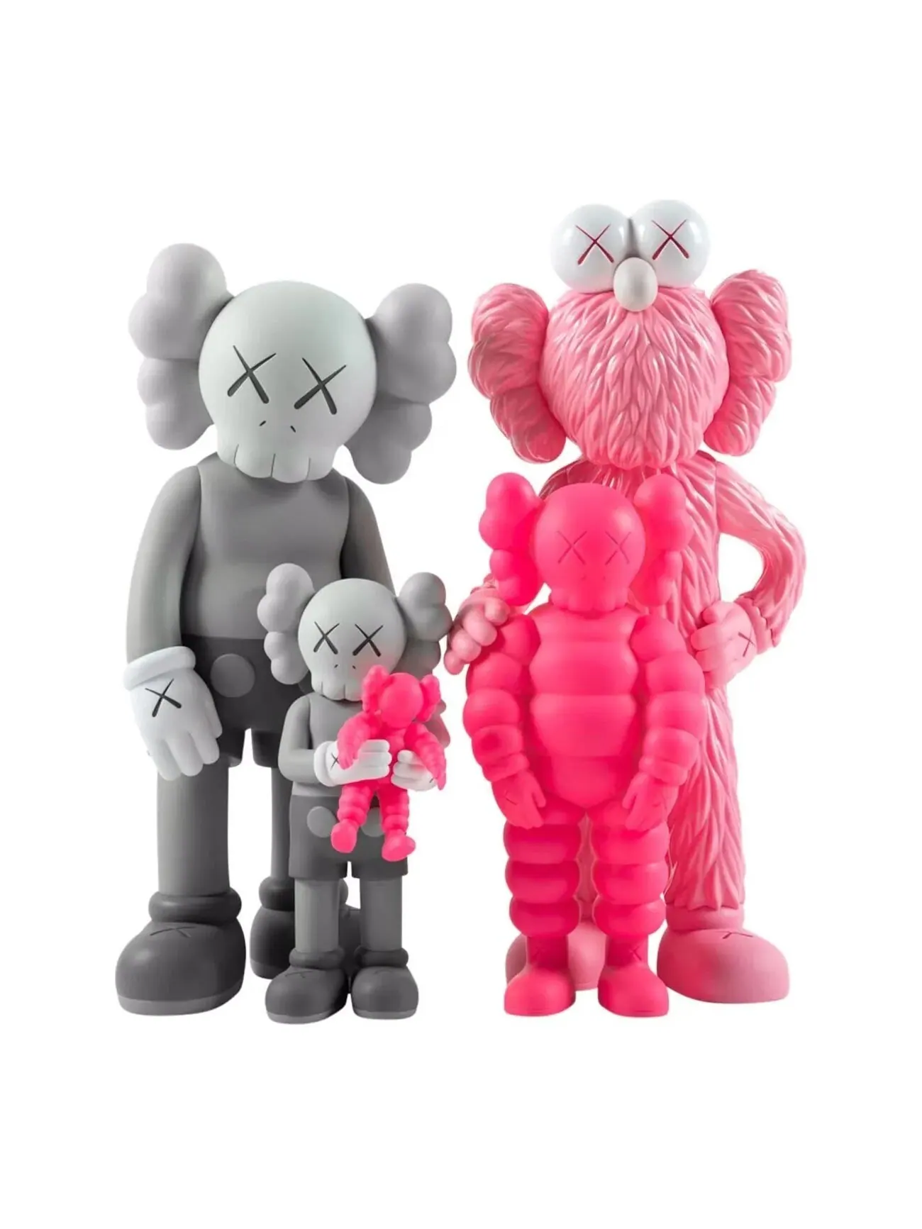 Виниловая фигурка Kaws Family — изображение 1 из 3, серый/розовый