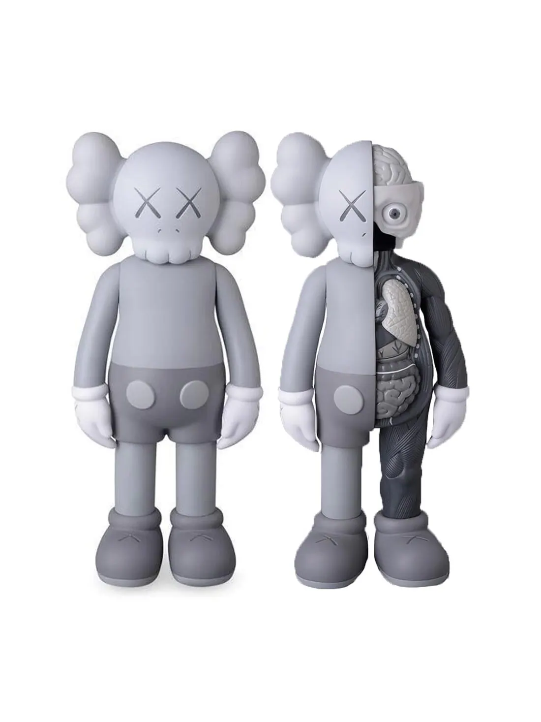 Набор виниловых фигурок Kaws Companion Flayed & Companion Open Edition — изображение 1 из 1, серый