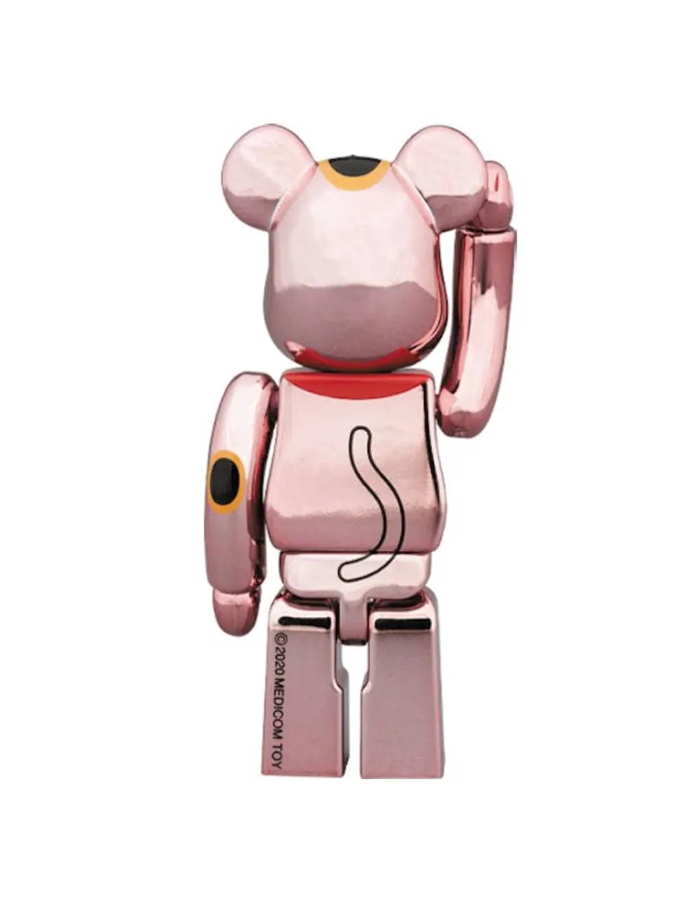 Фигурка виниловая Bearbrick Maneki Neko Gold Plate 100% — изображение 2 из 2, золотисто-розовый