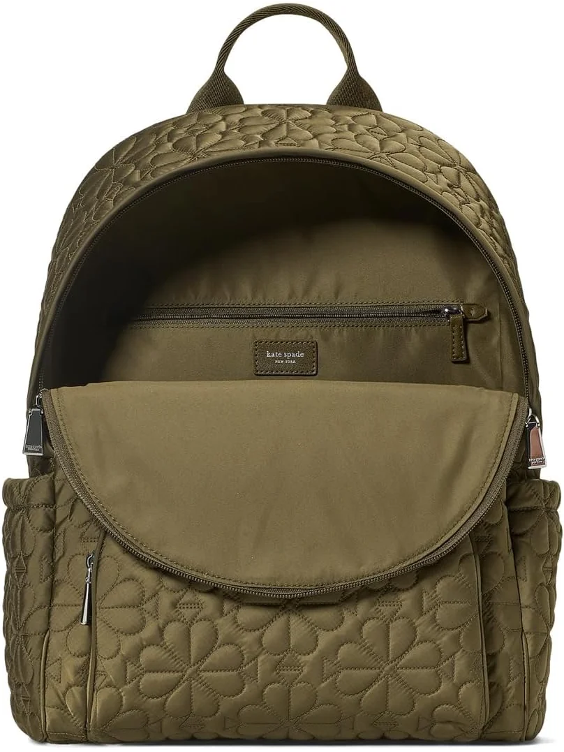Рюкзак Kate Spade New York Tilly Quilted Fabric Large Backpack — изображение 3 из 3, зеленый