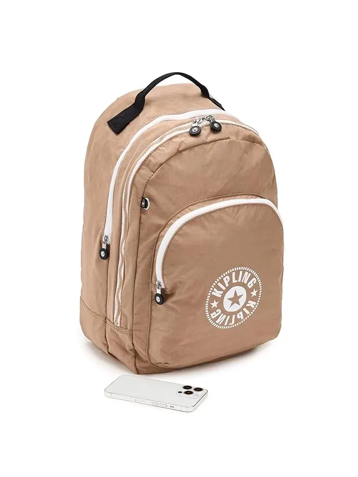 Рюкзак женский Kipling Curtis Extra нейлон — изображение 3 из 5, бежевый