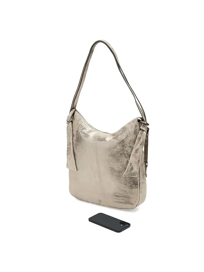 Рюкзак кожаный Nora Backpack Hobo Frye — изображение 3 из 5, кремовый металлик