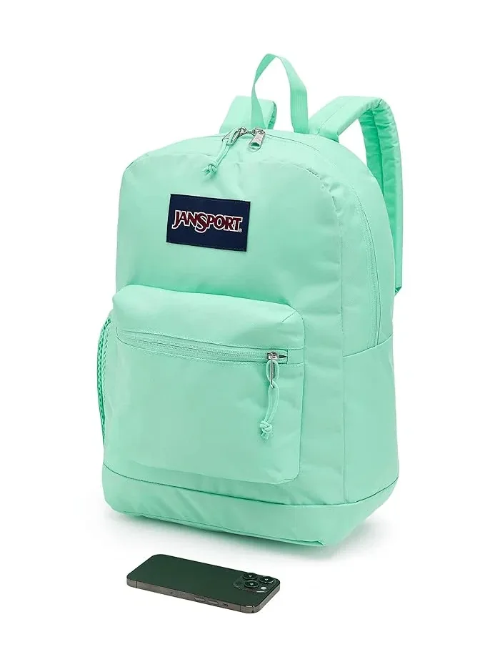 Рюкзак женский JanSport Cross Town Plus полиэстер — изображение 3 из 5, зеленый