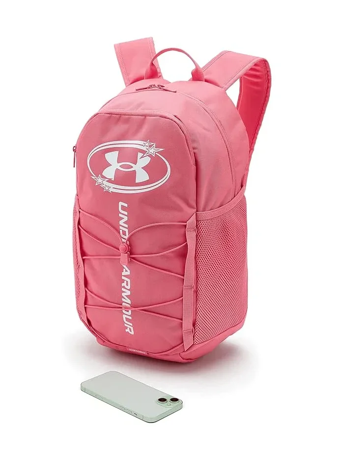 Рюкзак женский Under Armour Hustle 6.0 полиэстер — изображение 3 из 5, розовый