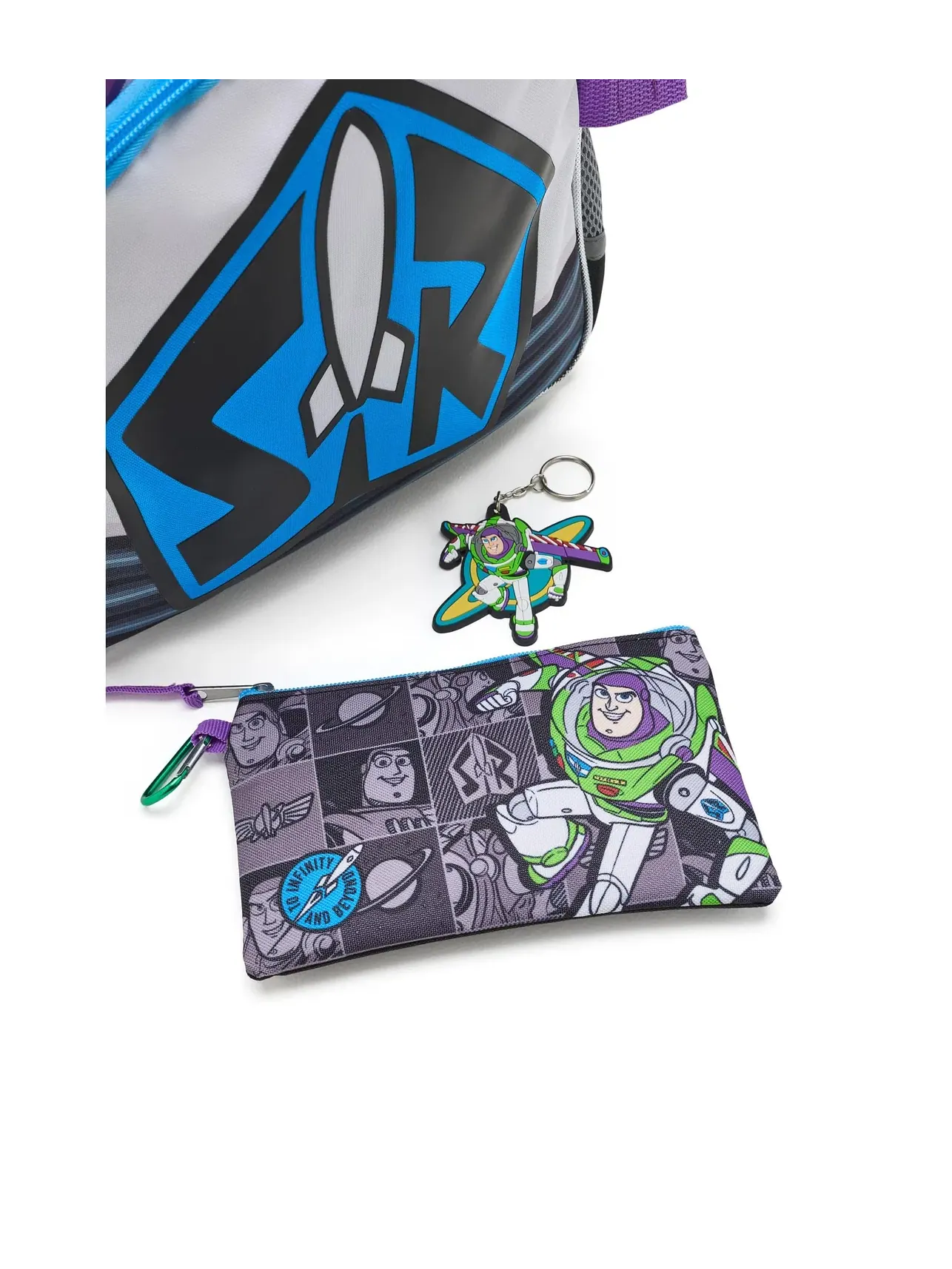 Школьный рюкзак Buzz Lightyear для детей, состоящий из четырех предметов. Bioworld Kids — изображение 5 из 5, фиолетовый
