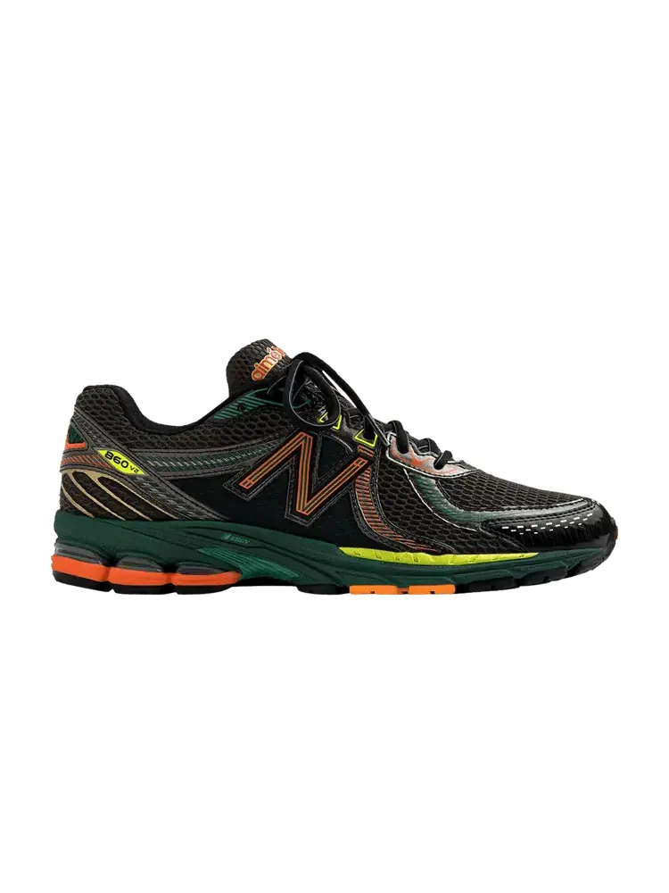 Кроссовки New Balance Aimé Leon Dore x 860v2 'Black Green Orange' — изображение 1 из 1, черный